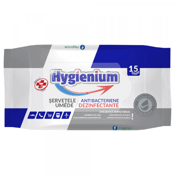 10168 Hygienium Disinfactant Pocket Wet Wipes 15pcs 1106 Dezenfekte