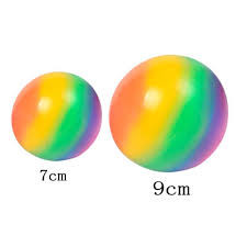 Jump Ball Regenbogen Rund 7 cm, 50g