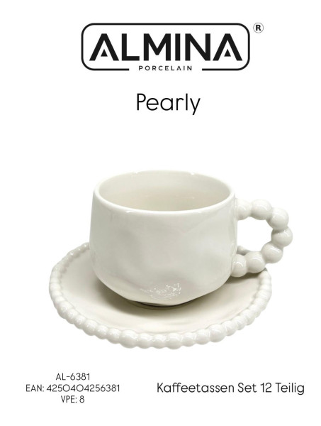 AL-6381 Kaffeetassen Set Pearly - 8