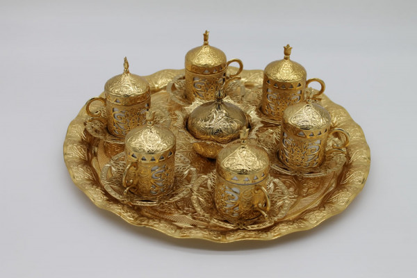 6'li osmanli kahve fincani ( gold )