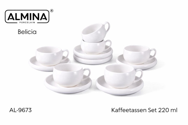 AL-9673 Kaffeetassen Set Belicia 220ml - 6
