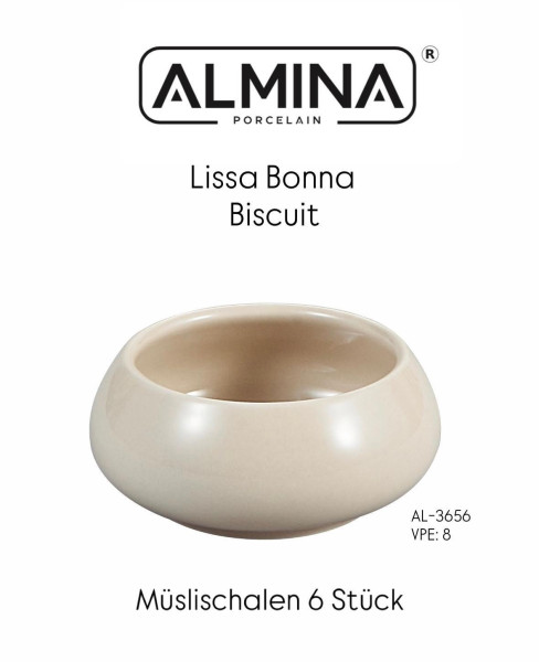 AL-3656 Müslischale 6er Lissa Bonna Biscuit