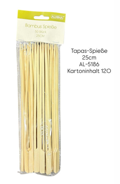 AL-5186 Bambus Spieß 25cm 50er - 120