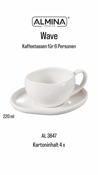 AL-3847 Kaffeetassen Set Wave - 4