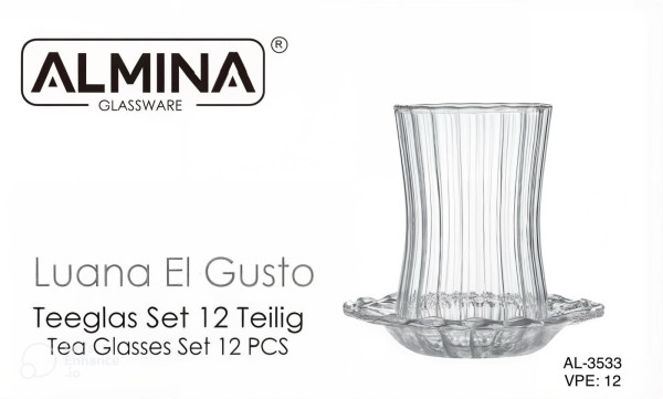 AL-3533 Teeglas Set 12tlg Luana El Gusto - 12