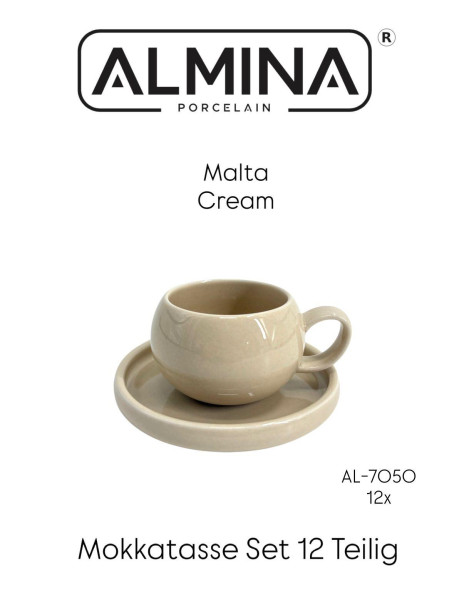 AL-7050 Mokkatassen Set Malta Cream - 12