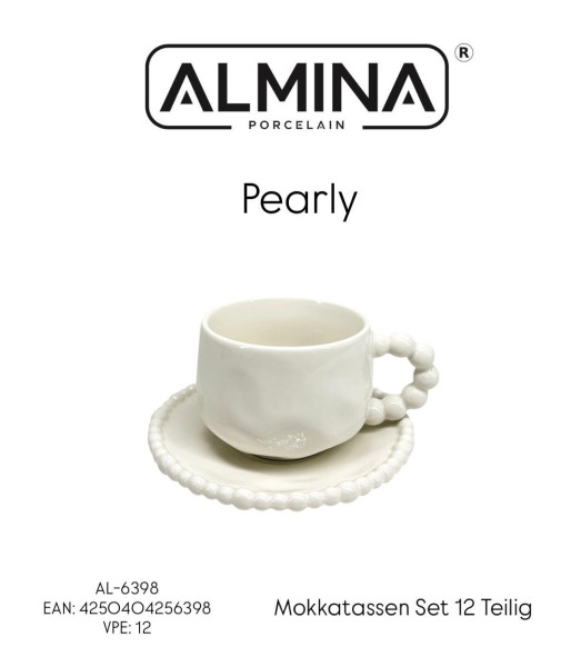 AL-6398 Mokkatassen Set Pearly - 12